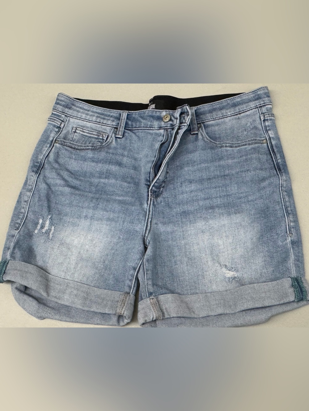 LuLaRoe Light Blue Distressed Relaxed Women’s Denim Jean Shorts